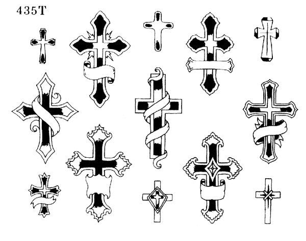 Крест тату эскиз
