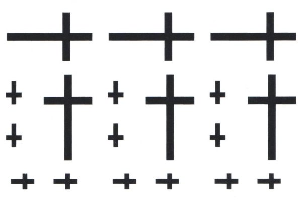 Эскиз тату крест маленький