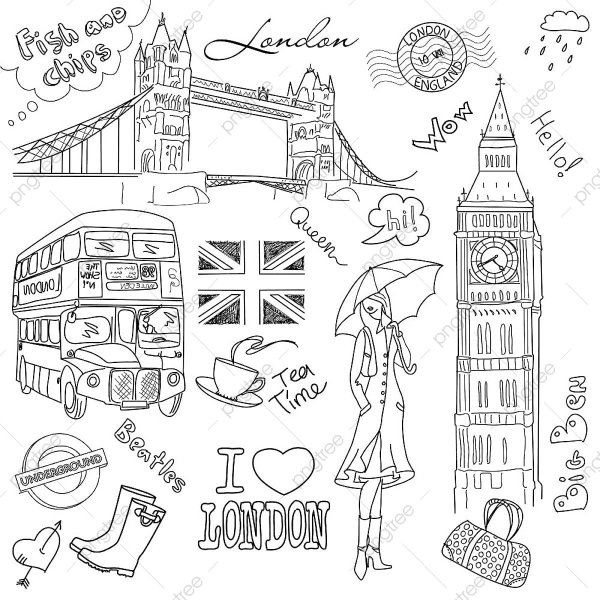 Лондон Биг Бен силуэт