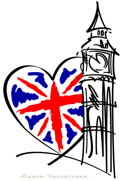 Лондон на белом фоне