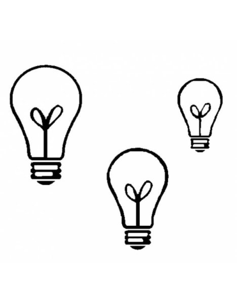 Лампочка раскраска для детей