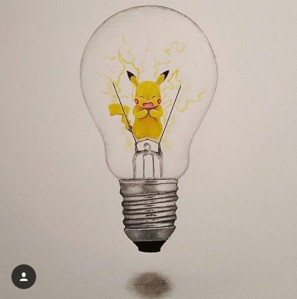 Лампочка зарисовка