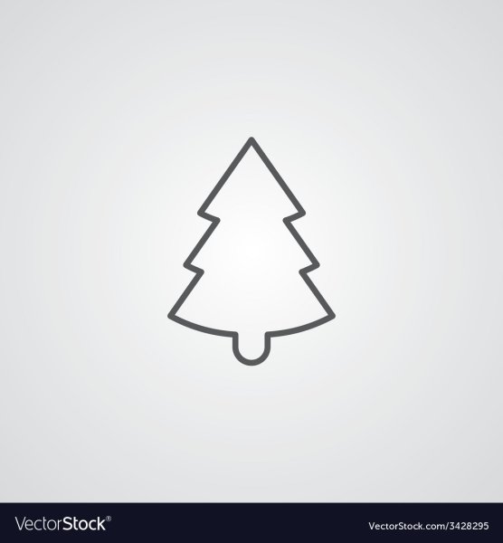 Трафарет елки для логотипа