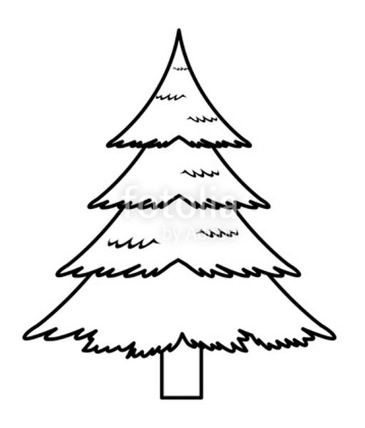 Раскраска елочка Лесная