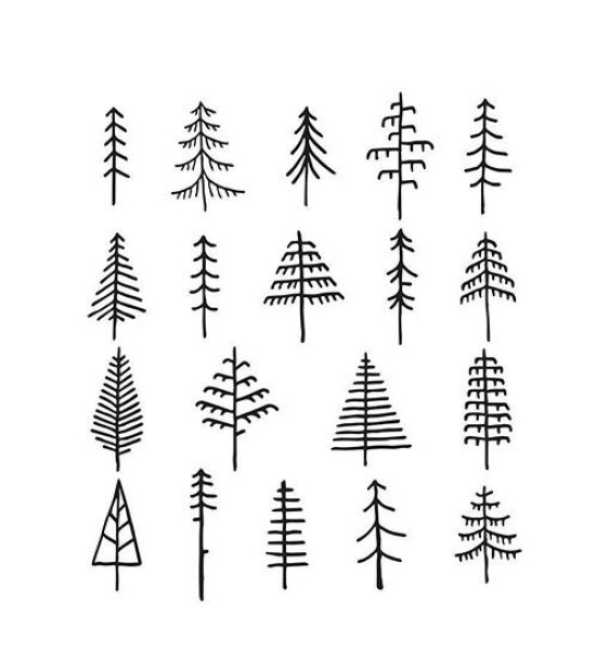 Стилизованные сосны