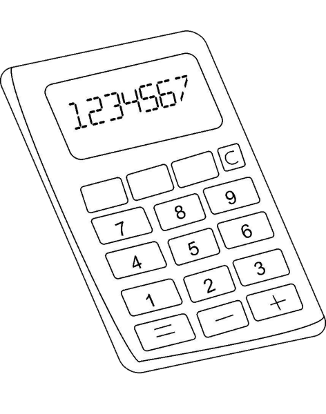 Калькулятор детская раскраска