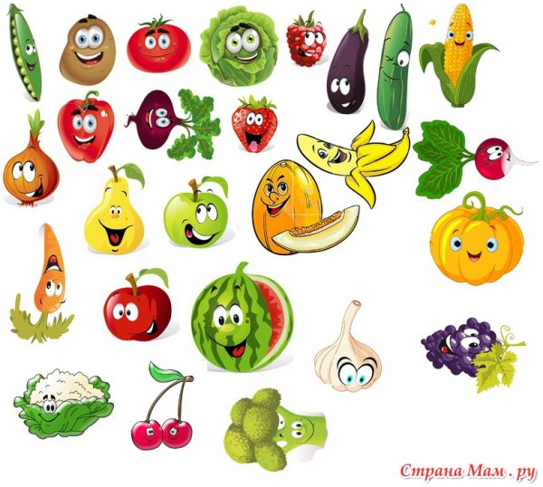 Овощи для дошкольников черно белые