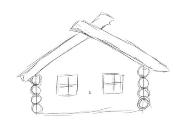 Рисование русской избы в старшей группе