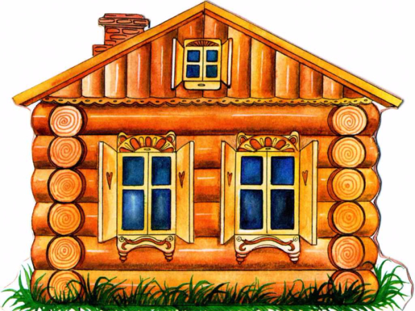 Деревенский домик карандашом