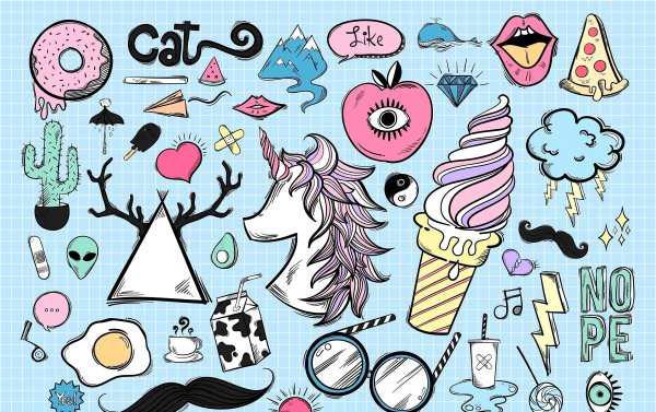 Маленькие рисунки для наклеек