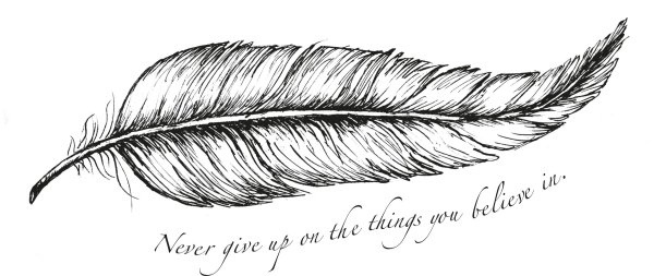 Письменное перо эскиз