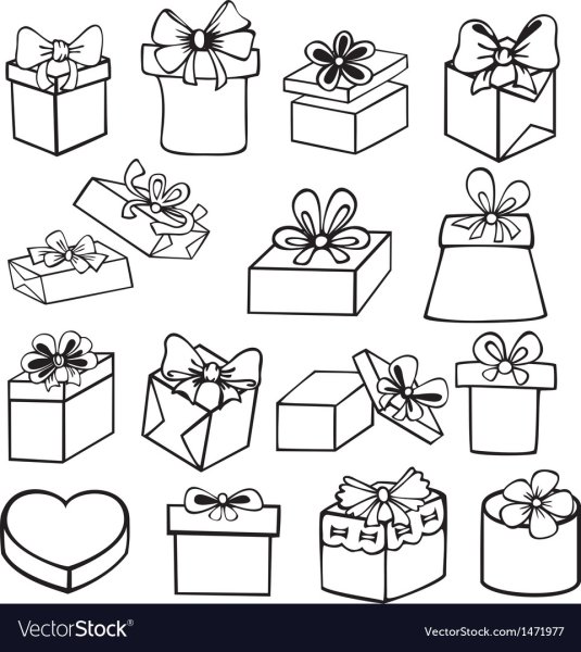 Подарочная упаковка раскраска