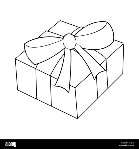 Подарочная коробка схематично