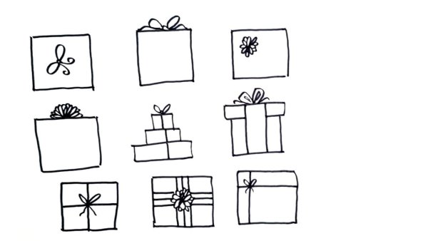 Рисуем подарок поэтапно