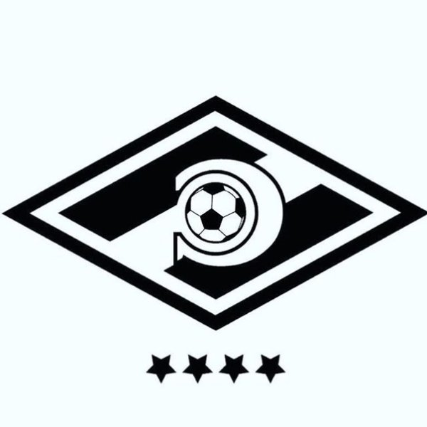 Эмблема Спартака черно белая