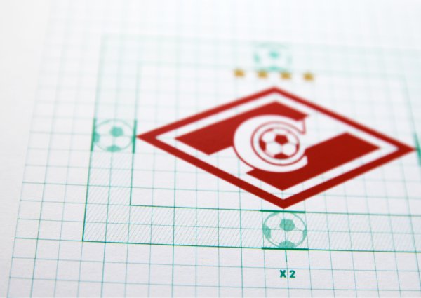 Футбольный клуб Спартак нарисовать