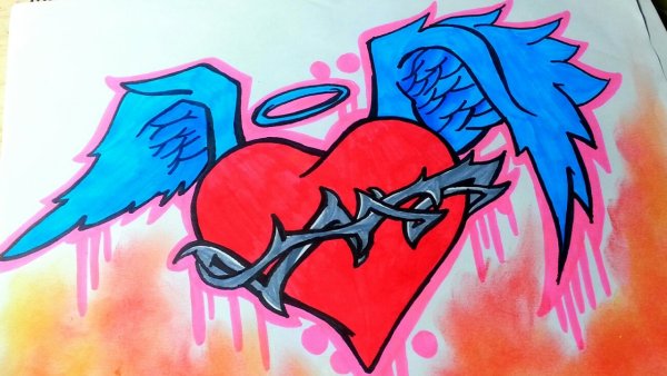 Граффити сердечко