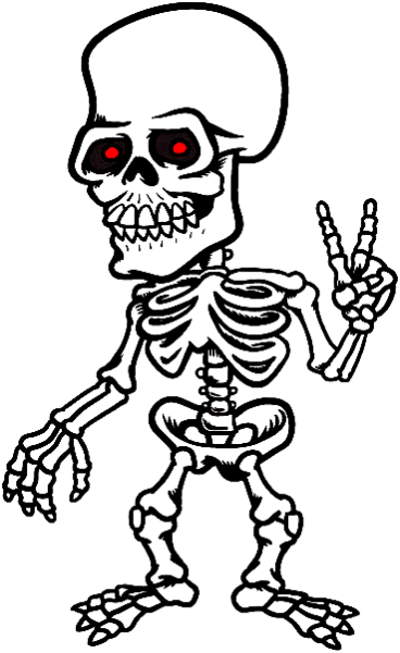 Скелетик рисунок для детей