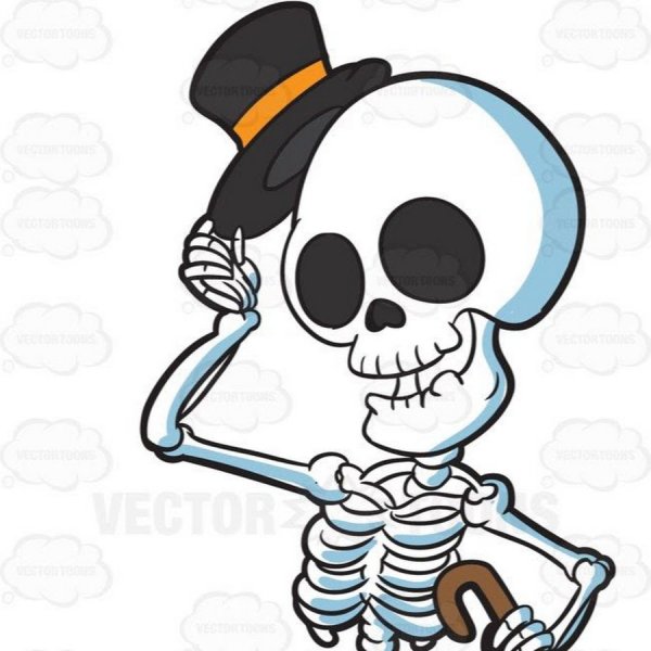 Мультяшный скелетик