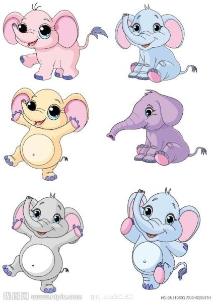 Маленькие мультяшные животные