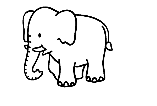 Раскраска Слоник