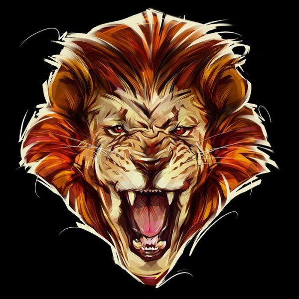 Тату голова Льва