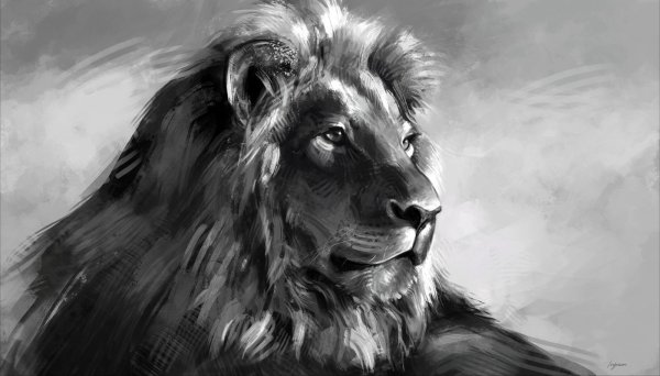 Тату Лев с короной эскизы