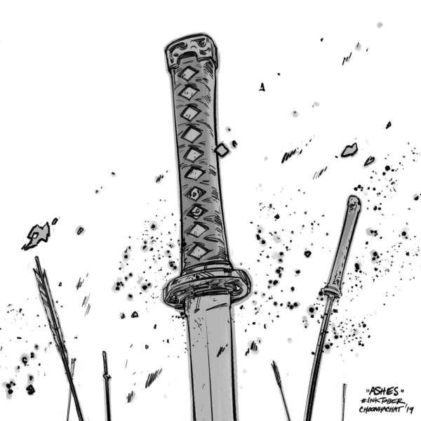 Катана Ashes inktober