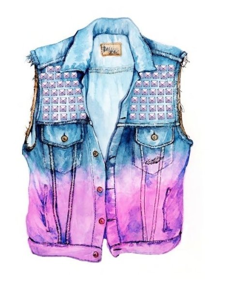 Джинсовая куртка скетч