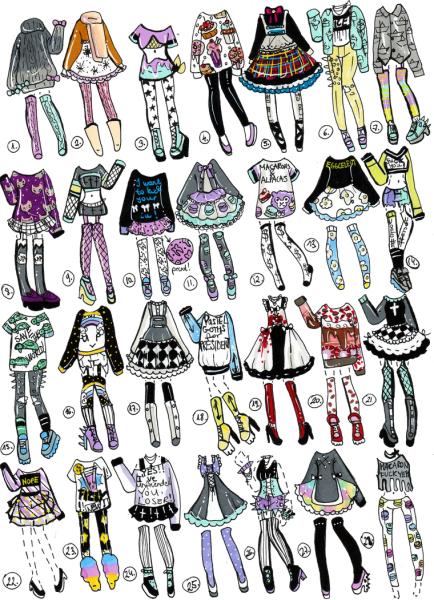 Рисунки одежды