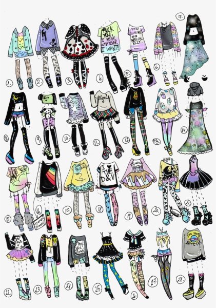 Разная одежда для рисования