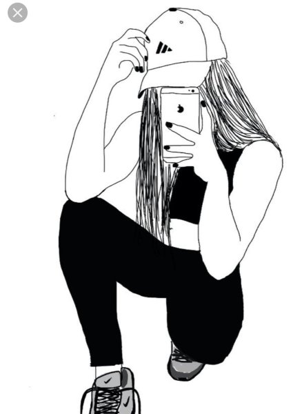 Рисунки для срисовки девушки