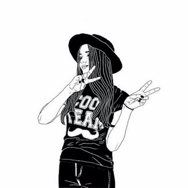 Рисунки для срисовки девушки