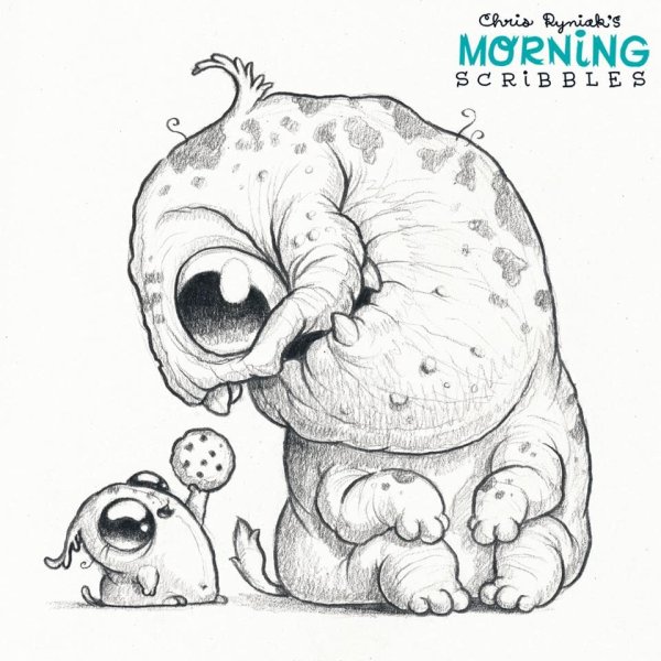 Рисунки монстриков карандашом