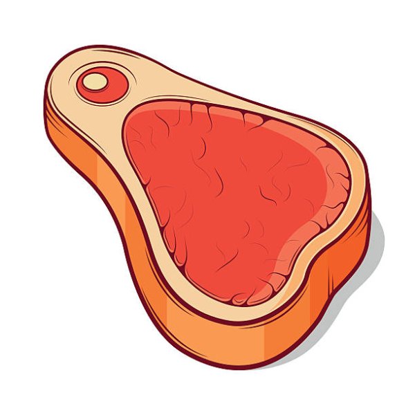 Мясо на кости мультяшное