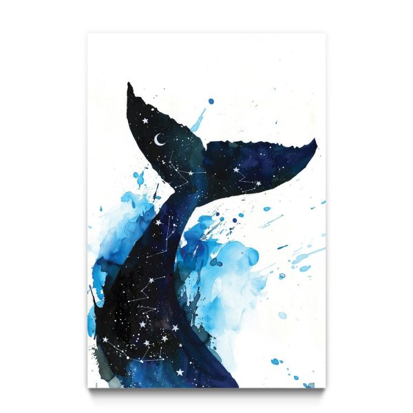 Рисунки китов акварелью