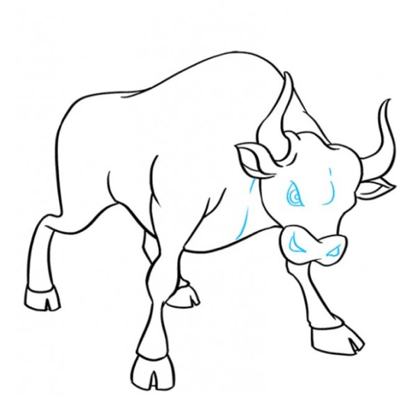 Рисование быка для детей
