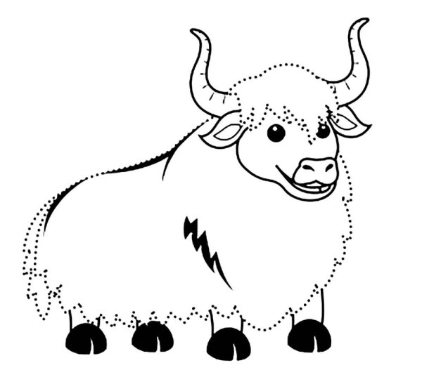 Раскраска корова