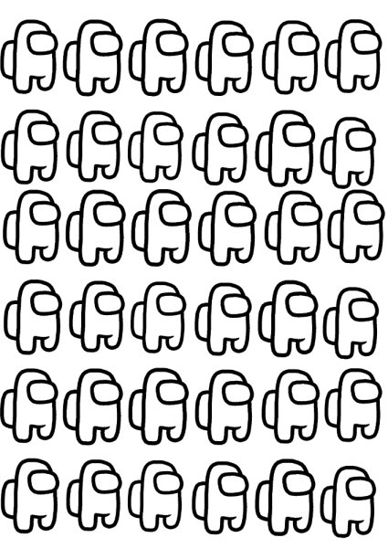 АМОНГАС раскраски маленькие