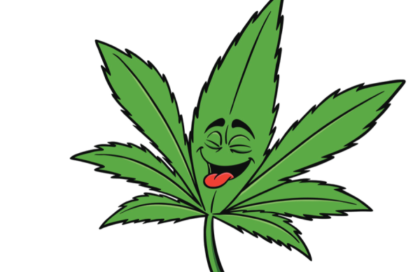 Лист канабиса мультяшка