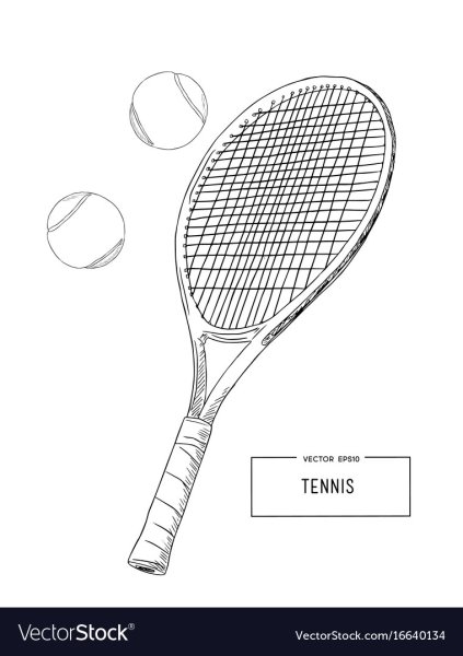 Теннисная ракетка и мячик