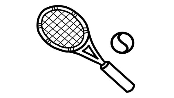 Ракетка рисунок карандашом