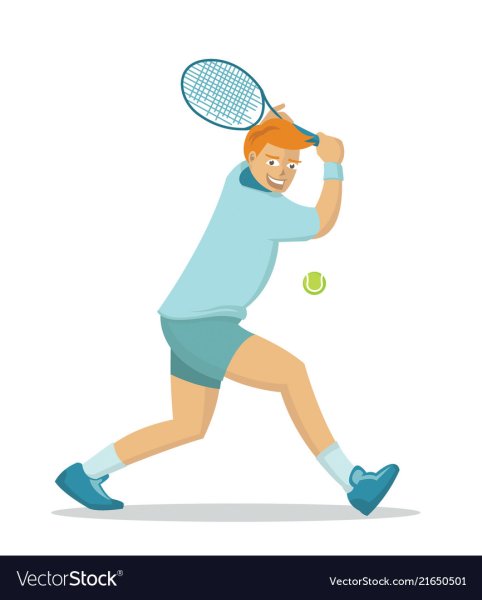 Теннисист рисунок