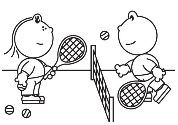 Настольный теннис раскраска для детей