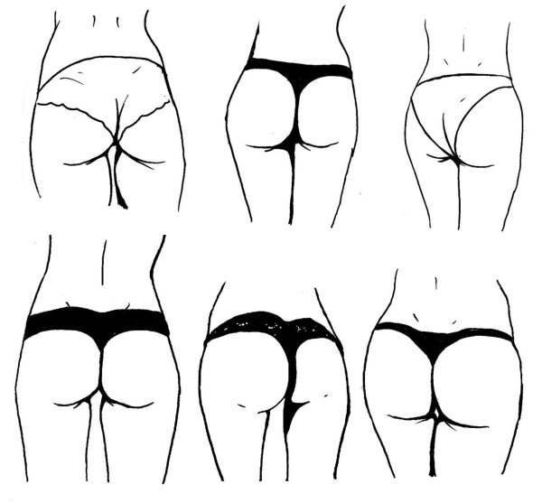 Формы женских ягодиц