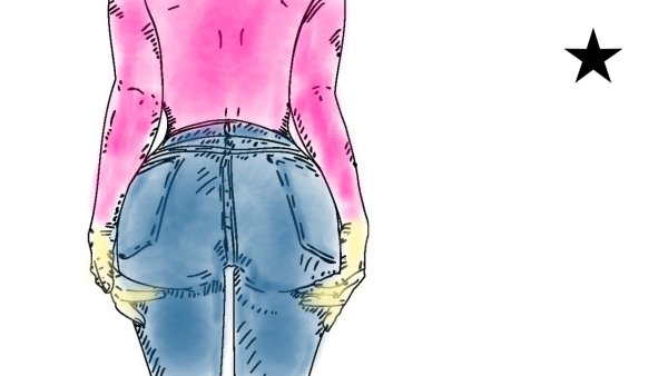 Нарисовать попу