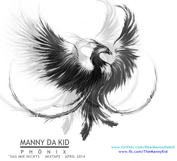 Мини тату Феникс эскизы
