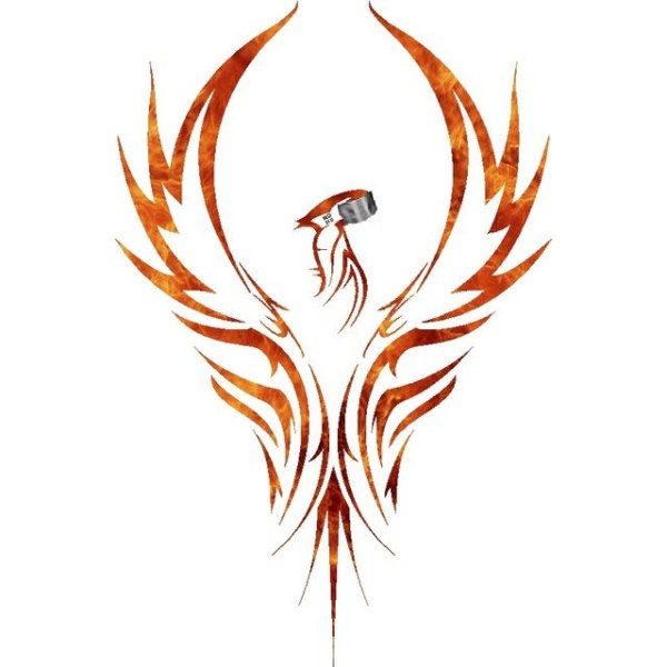 Птица Феникс контур
