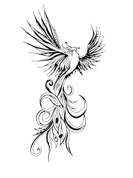 Феникс тату эскизы