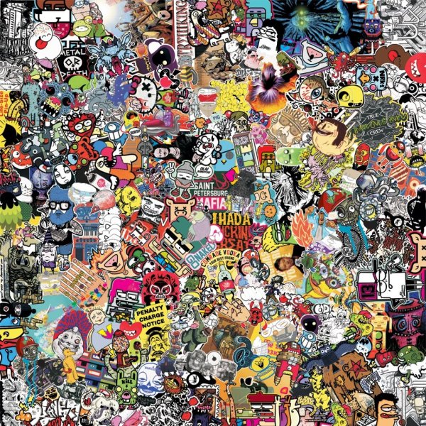 Много наклеек